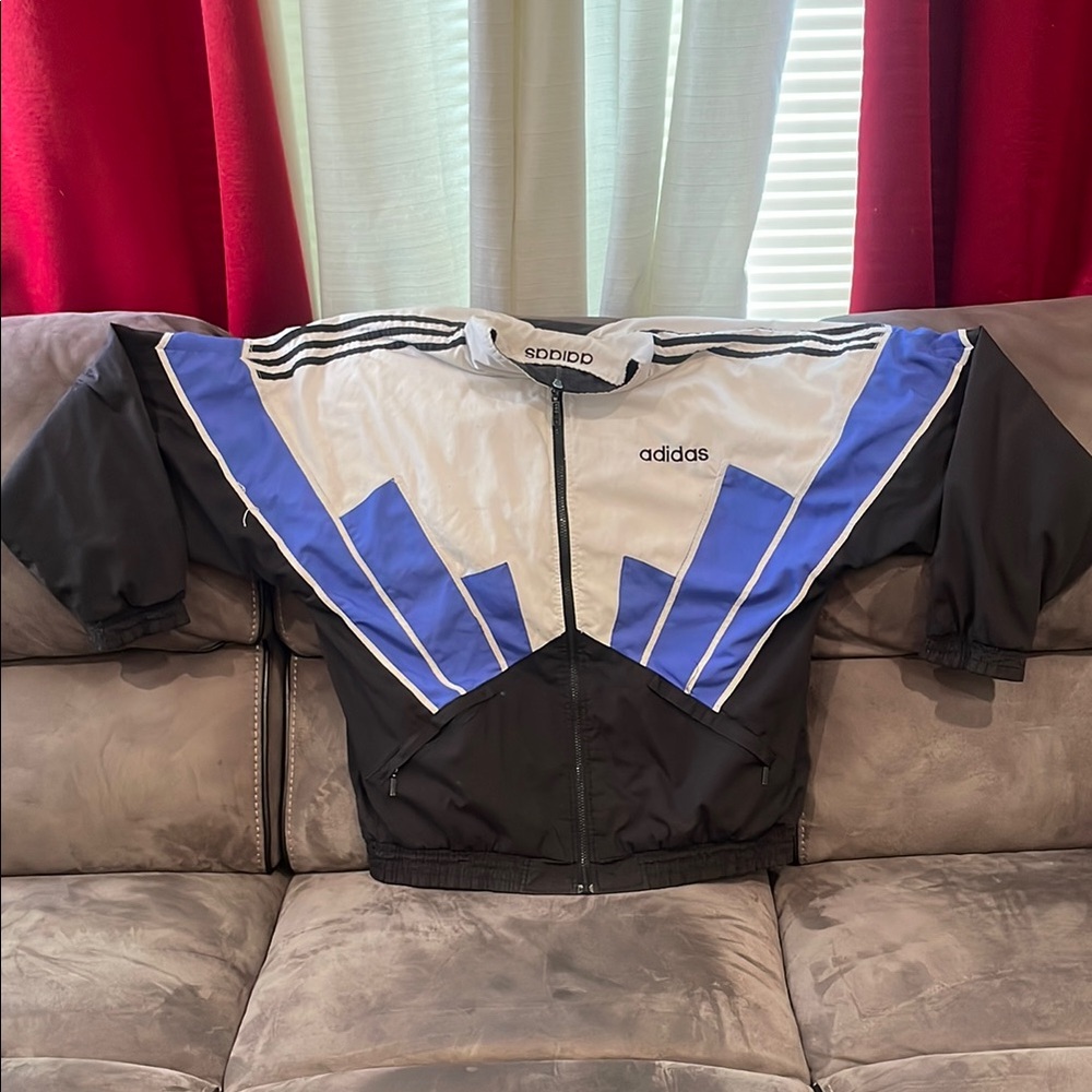adidas Black and Blue Lightweight Jacket